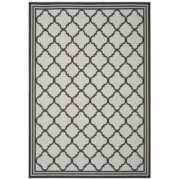 Safavieh 3 x 5 ft. Beach House Power Loomed Rectangle Area Rug Light Grey & Charcoal - BHS121A-3