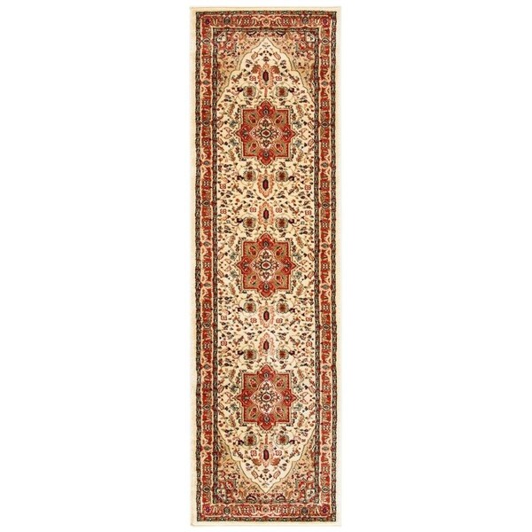 Safavieh 2 ft. 3 in. x 22 ft. Lyndhurst Power Loomed Runner Area Rug Ivory & Rust - LNH330R-222