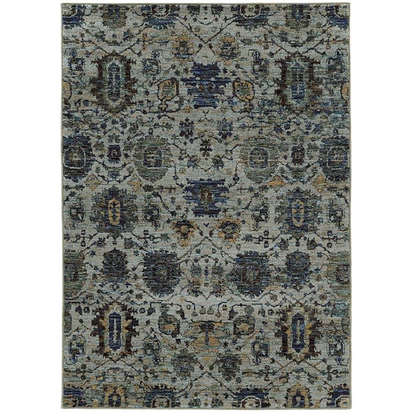 Oriental Weavers Andorra Indoor Casual Oriental Round RugBlue 7 ft. 10 in. - A7120A240RDST