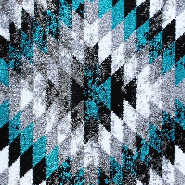 Flash Furniture Turquoise 5' x 7' Diamond Patterned Area Rug - OKR-RG1106-57-TQ-GG