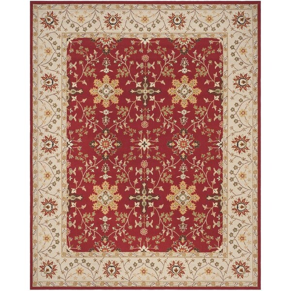 Safavieh Easy Care Hand Hooked Rectangle RugRed & Ivory 8 x 10 ft. - EZC751C-8