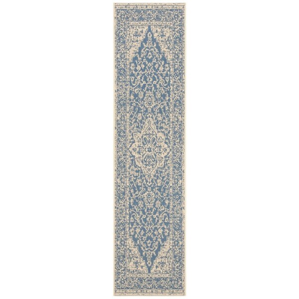 Safavieh 2 ft.-2 in. x 6 ft. Linden 100 Runner Rug - Blur & Creme - LND137M-26