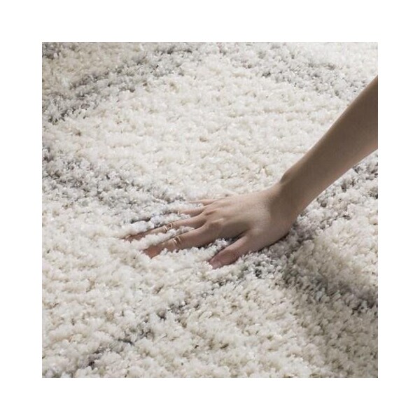 Safavieh 2 ft. - 3 in. x 8 ft. Arizona Shag Power Loomed Runner Rug - Ivory and Grey - ASG751G-28