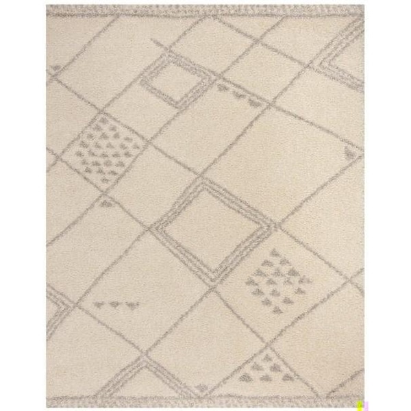 Safavieh 2 ft. - 3 in. x 8 ft. Arizona Shag Power Loomed Runner Rug - Ivory and Grey - ASG751G-28