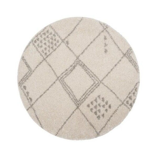 Safavieh 2 ft. - 3 in. x 8 ft. Arizona Shag Power Loomed Runner Rug - Ivory and Grey - ASG751G-28
