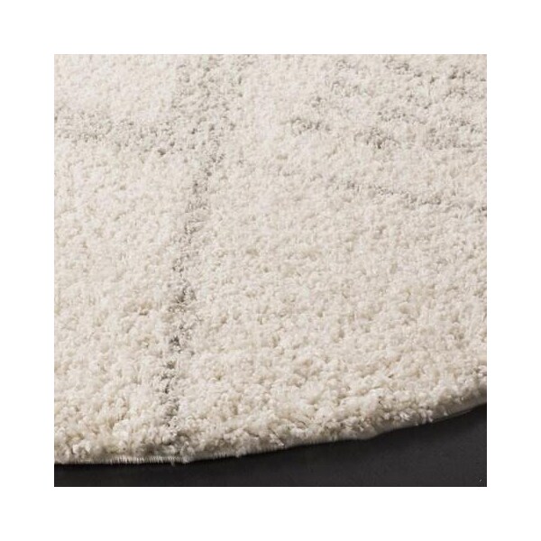 Safavieh 2 ft. - 3 in. x 8 ft. Arizona Shag Power Loomed Runner Rug - Ivory and Grey - ASG751G-28