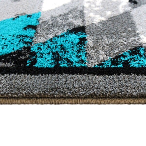 Flash Furniture Turquoise 8' x 10' Diamond Patterned Area Rug - OKR-RG1106-810-TQ-GG