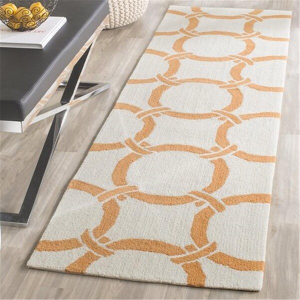Safavieh Four Seasons Hand Hooked Runner Rug- Ivory - Brown- 2 ft. 3 in. x 8 ft. - FRS243L-28