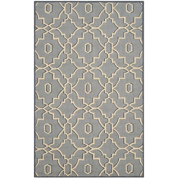 Safavieh Four Seasons Hand Hooked Rectangle Rug- Light Blue - Ivory- 3 ft. 6 in. x 5 ft. 6 in. - FRS237G-4