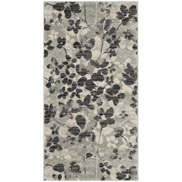 Safavieh Evoke Power Loomed Accent Area Rug, Grey and Black - 2 ft.-2 in. x 4 ft. - EVK236R-24
