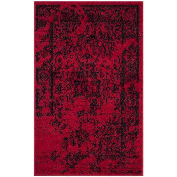 Safavieh Adirondack Accent Area Rug, Red and Black - 2 ft. - 6 in. x 4 ft. - ADR101F-24
