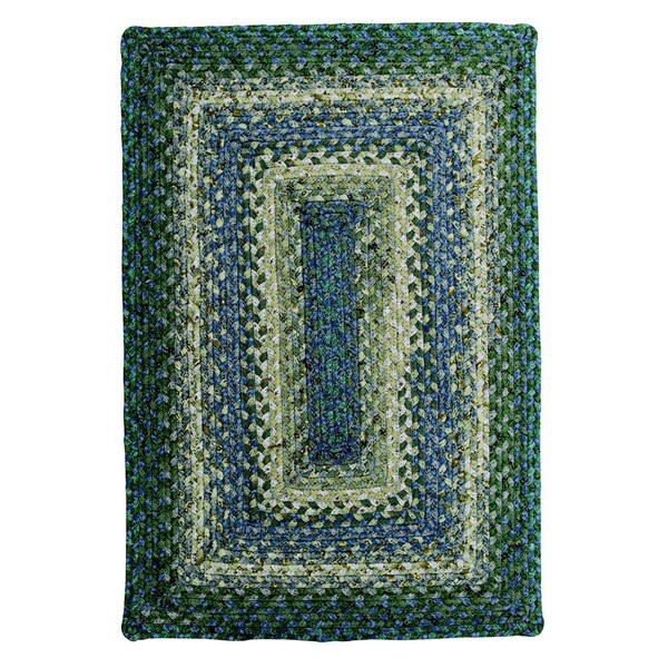 Homespice Decor 10 x 10 in. Baja Blue Cotton Braided Rugs, Blue - 620286
