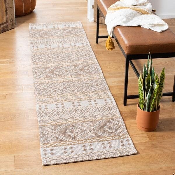 Safavieh 2 ft. 10 in. x 5 ft. Augustine 400 Rectangle Power Loomed RugTaupe & Cream - AGT445E-3