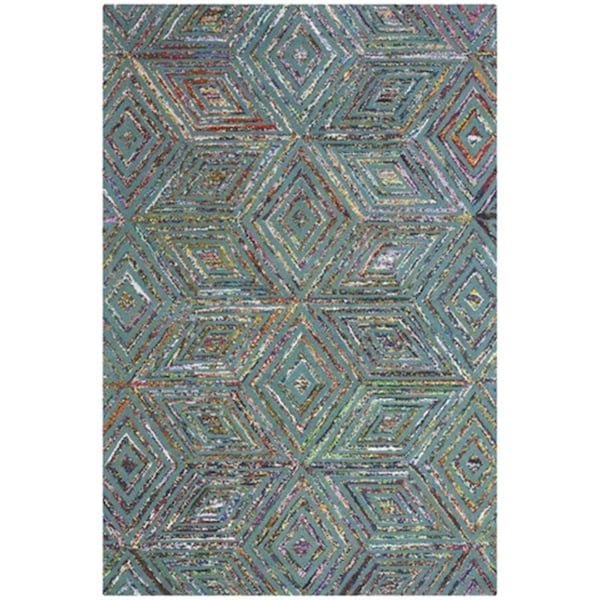 Safavieh Nantucket Hand Tufted Rectangle Rug- Blue- 3 x 5 ft. - NAN607A-3