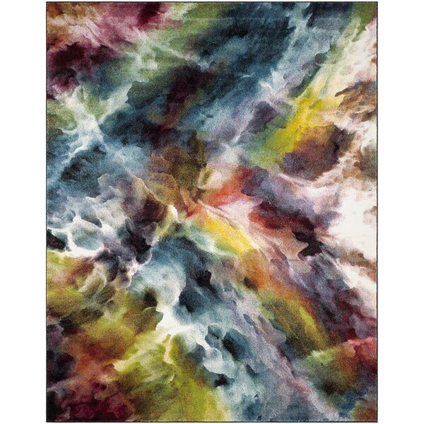 Flowers First 8 x 10 ft. Galaxy Power Loomed Area Rug, Multi Color - Large Rectangle - FL1881757