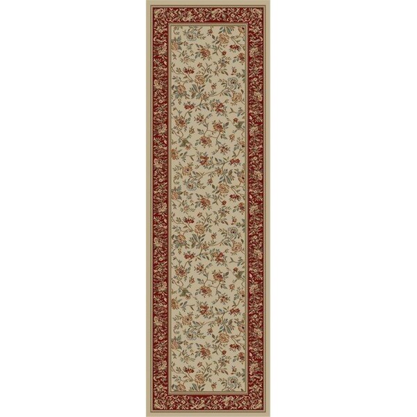 Concord Global Trading Area Rugs, 2 Ft. 7 In. X 4 Ft. 1 In. Ankara Floral Garden - Ivory - 62223