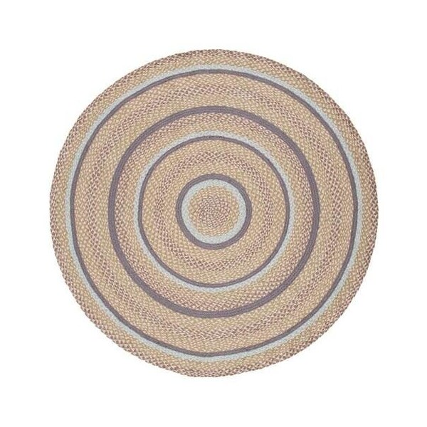 Safavieh 3 x 3 ft. Cape Cod Round Area Rug, Blue & Olive - CAP241X-3R