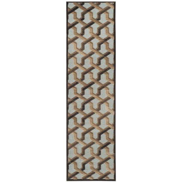 Safavieh Paradise Runner Rug, Soft Anthracite and Aqua - 2 ft. 2 in. x 8 ft. - PAR354-3370-28