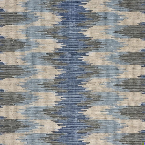 Homeroots 3 x 4 ft. Blue & Cream Ikat Pattern Area Rug - 395482