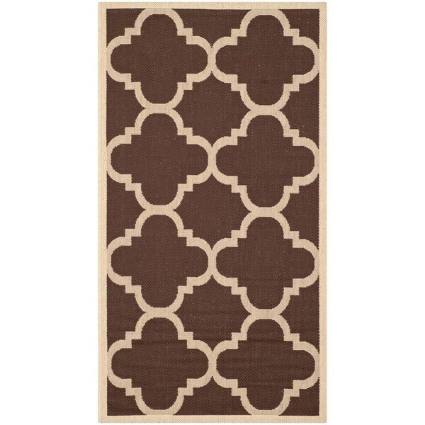 Safavieh 2 x 3 ft. - 7 in. Courtyard Power Loomed Rug, Accent - Dark Brown - CY6243-204-2