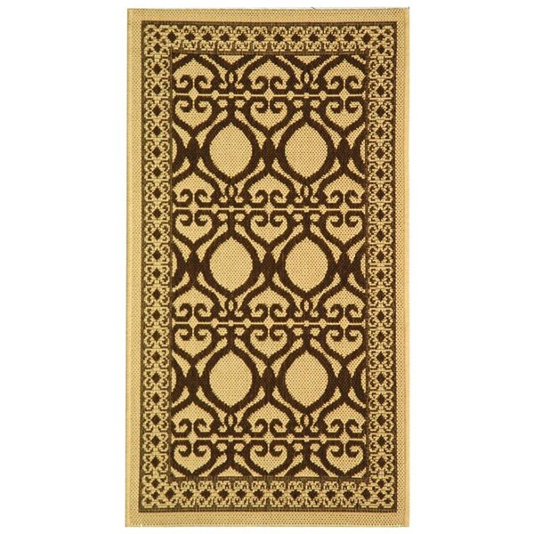 Safavieh 2 Ft. X 3 Ft. -7 In. Accent Indoor-Outdoor Courtyard- Natural And Brown- Machine Made Rug - CY3040-3001-2