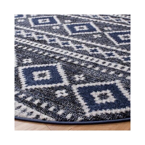 Safavieh Round Adirondack Global Area Rug, Dark Grey & Ivory - 6 x 6 ft. - ADR277H-6R