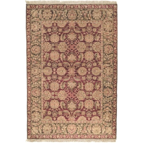 Safavieh Old World 6 ft. x 9 ft. Hand Knotted Medium Rectangle Rug - Burgundy-Green - OW115A-6