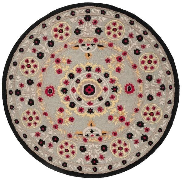 Safavieh Bellagio Hand Tufted Runner Rug, Light Grey and Black - 2 ft.-3 in. x 7 ft. - BLG628A-27
