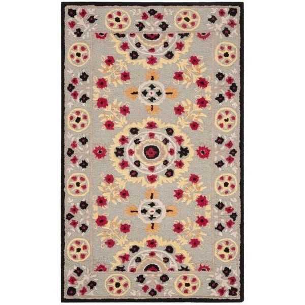 Safavieh Bellagio Hand Tufted Runner Rug, Light Grey and Black - 2 ft.-3 in. x 7 ft. - BLG628A-27