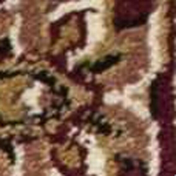 Homeroots 2 ft. 2 in. x 7 ft. 11 in. Runner Polypropylene Red & Beige Area Rug - 353607
