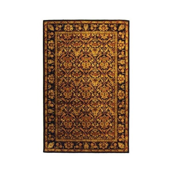 Safavieh 3 ft.-6 in. x 3 ft.-6 in. Round Traditional Antiquity- Dark Plum and Gold Hand Tufted Rug - AT51B-4R