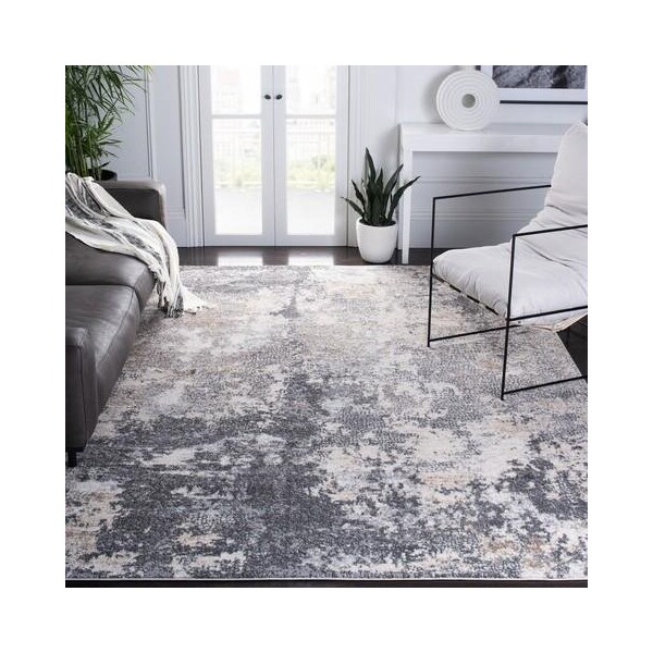 Safavieh 2 x 8 ft. Aston 700 Runner Modern Contemporary Rug Light Grey & Grey - ASN710F-28