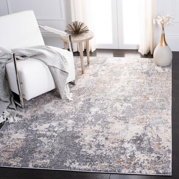 Safavieh 2 x 8 ft. Aston 700 Runner Modern Contemporary Rug Light Grey & Grey - ASN710F-28
