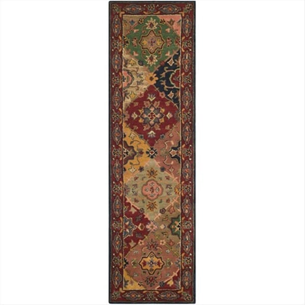 Safavieh 2 ft. - 3 in. x 14 ft. Runner- Traditional Heritage Red And Multi Hand Tufted Rug - HG926A-214