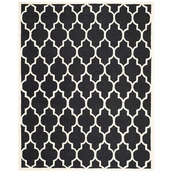 Safavieh Cambridge Hand Tufted Runner Rug, Black and Ivory - 2 ft.-6 in. x 8 ft. - CAM134E-28