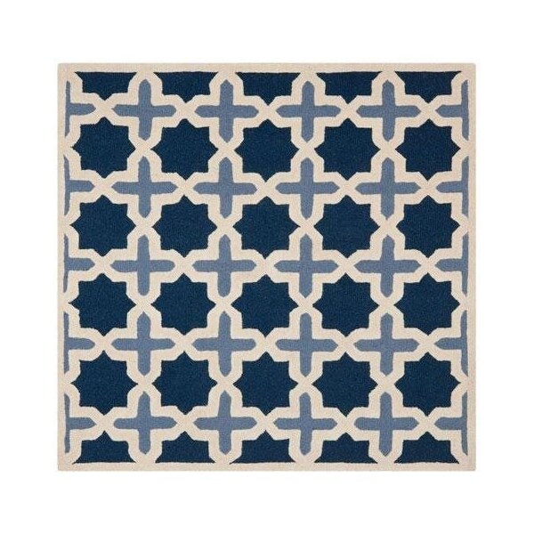 Safavieh 11 x 15 ft. Oversized Transitional Cambridge- Light Blue and Ivory Hand Tufted Rug - CAM127A-1115