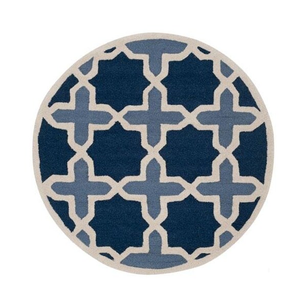 Safavieh 11 x 15 ft. Oversized Transitional Cambridge- Light Blue and Ivory Hand Tufted Rug - CAM127A-1115