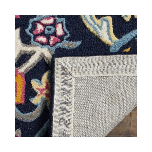 Safavieh Bellagio Hand Tufted Round Area RugNavy Blue & Multicolor 5 x 5 ft. - BLG605C-5R