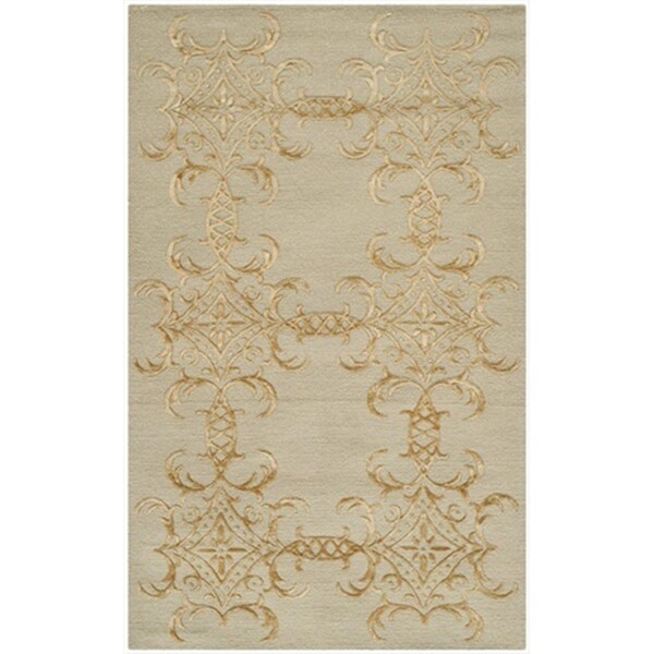 Safavieh 5 ft. 6 in. x 8 ft. 6 in. Medium Rectangle Contemporary Martha Stewart Beige Hand Knotted Rug - MSR5932Y-6