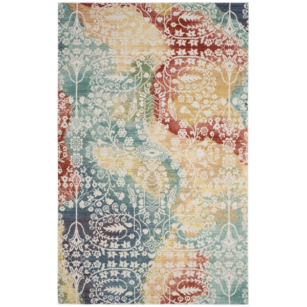 Safavieh Mystique Small Rectangle Area Rug, Blue and Rust - 4 x 6 ft. - MYS926T-4