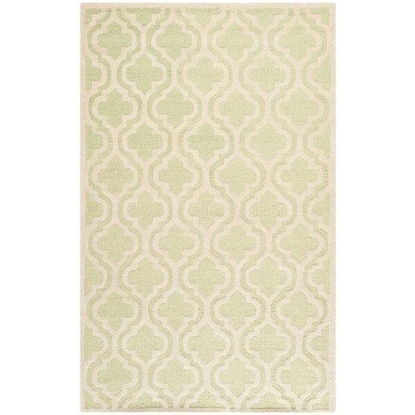 Safavieh 2 x 3 ft. Cambridge Hand Tufted Accent Area RugLight Green & Ivory - CAM132B-2