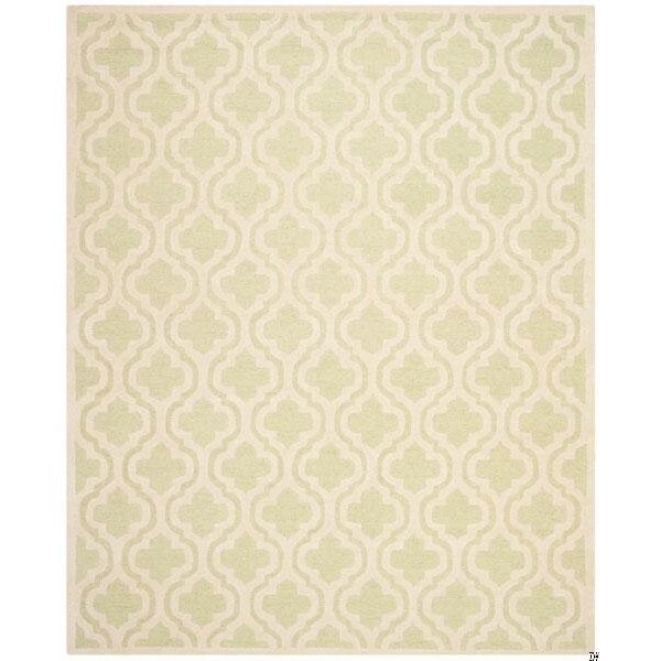 Safavieh 2 x 3 ft. Cambridge Hand Tufted Accent Area RugLight Green & Ivory - CAM132B-2