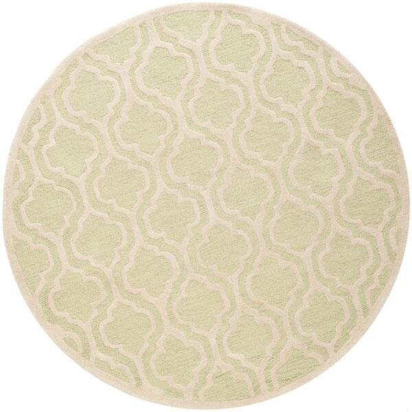 Safavieh 2 x 3 ft. Cambridge Hand Tufted Accent Area RugLight Green & Ivory - CAM132B-2