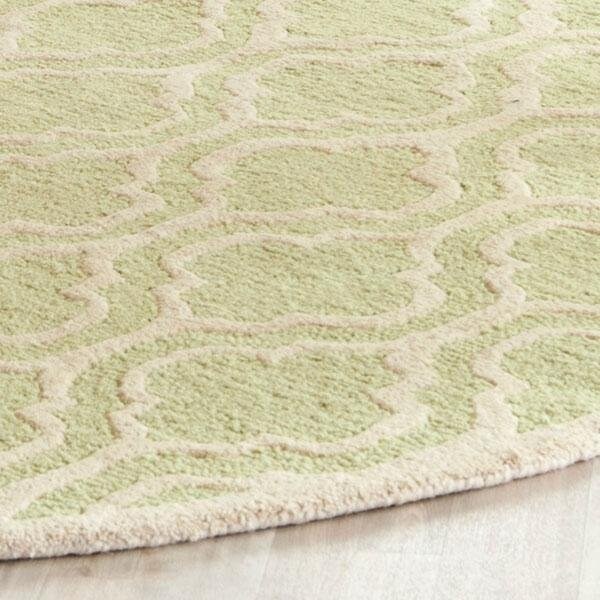 Safavieh 2 x 3 ft. Cambridge Hand Tufted Accent Area RugLight Green & Ivory - CAM132B-2