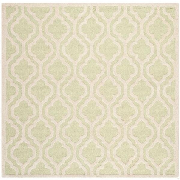 Safavieh 2 x 3 ft. Cambridge Hand Tufted Accent Area RugLight Green & Ivory - CAM132B-2