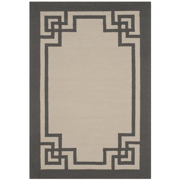 Safavieh 4 x 6 ft. Four Seasons Hand Hooked Small Rectangle Area RugIvory & Charcoal - FRS461T-4