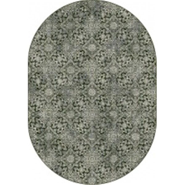 Dynamic Rugs Ancient Garden Oval Rugs, Steel Blue - 6.7 x 9.6 in. - ANOV71057162369