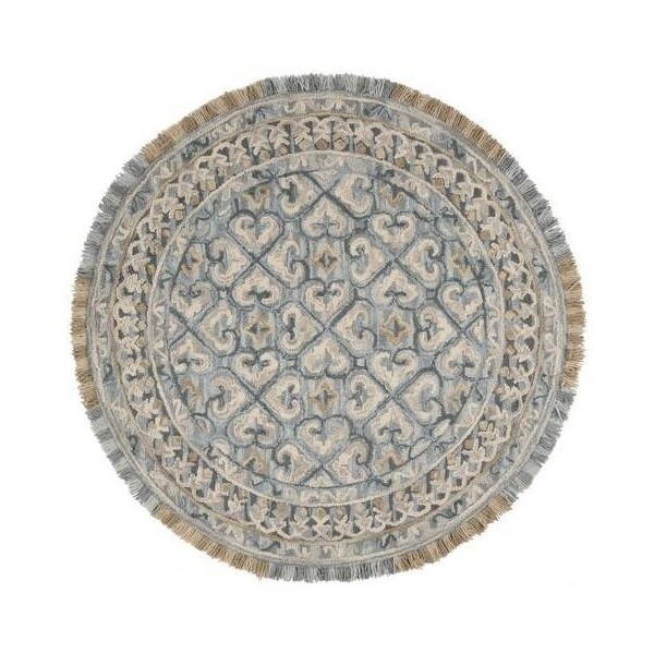 Safavieh Blossom Medium Rectangle Rugs, Light Beige and Blue - 4 x 6 ft. - BLM420A-4