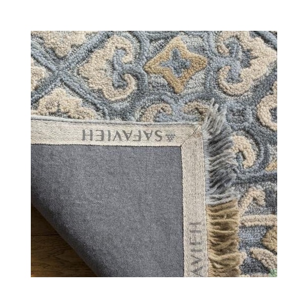 Safavieh Blossom Medium Rectangle Rugs, Light Beige and Blue - 4 x 6 ft. - BLM420A-4