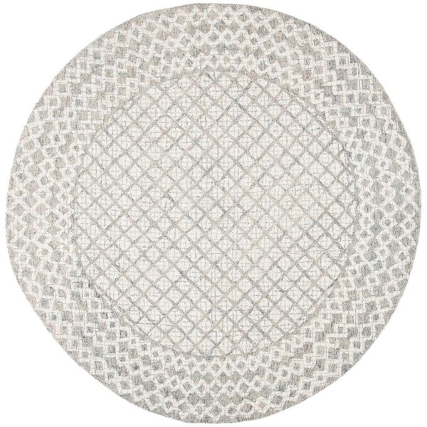 Safavieh 6 x 6 ft. Abstract Round Area Rug Ivory & Grey - ABT203F-6R